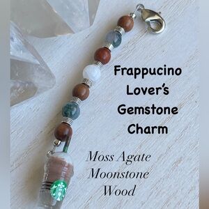 Frappuccino Lover's Gemstone Purse Charm Accessory